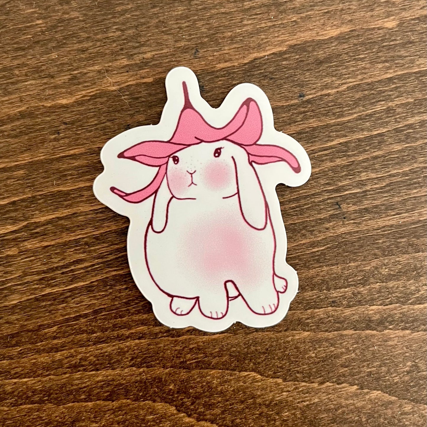Sticker Lapin fleuri - 6cm x 6cm