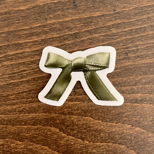 Sticker Nœud vert - 5cm x 5cm