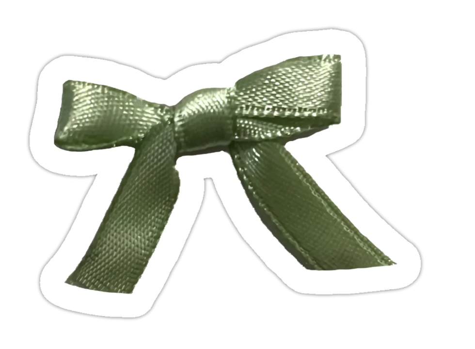 Sticker Nœud vert - 5cm x 5cm